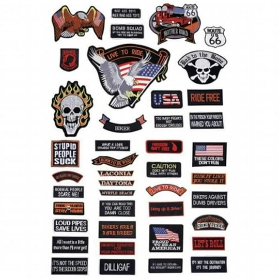 42Pc Embroidered Patch Set