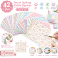 thumbnail image 1 of 42Pcs 10"x10" Quilting Fabric Squares Precuts 100% Cotton Floral Fabric Bundles for Patchwork, Sewing and DIY Crafts Style 5, 1 of 9