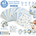thumbnail image 1 of 42Pcs 10"x10" Quilting Fabric Squares Precuts 100% Cotton Floral Fabric Bundles for Patchwork, Sewing and DIY Crafts Style 7, 1 of 11