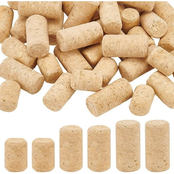 42Pcs 3 Styles Natural Straight Corks Premium Wine Stoppers Wooden Beer Bottle Stopper for Ornament Making Arts and Crafts Projects BurlyWood