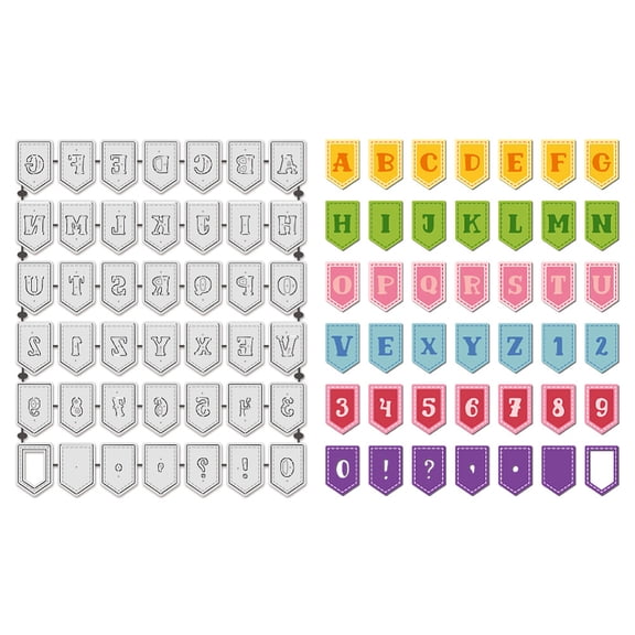 42Pcs A~Z Letter Metal Cutting Dies 0~9 Number Die Cut 3D Embossing Stencils for Card Making DIY Scrapbooking Photo Album Decoration Paper Crafts