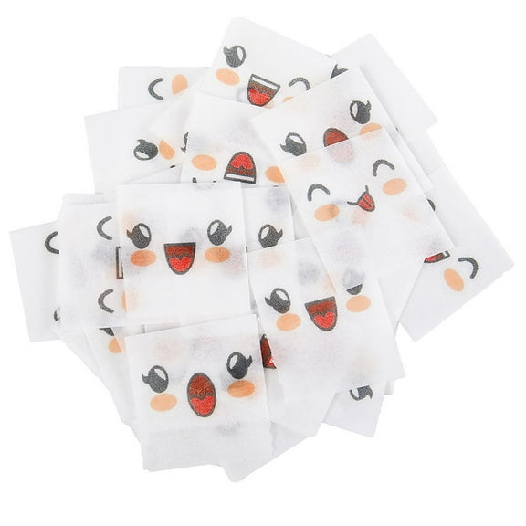 42Pcs/Box Edible Glutinous Rice Paper Steamed Buns Cartoon Stickers Candy Sugar Coated Wrapping Stickers Baking Paper