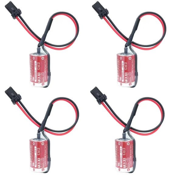 42Pcs ER3 3.6V Battery for ER3 Estun Robot Lithium Battery with Black Plug