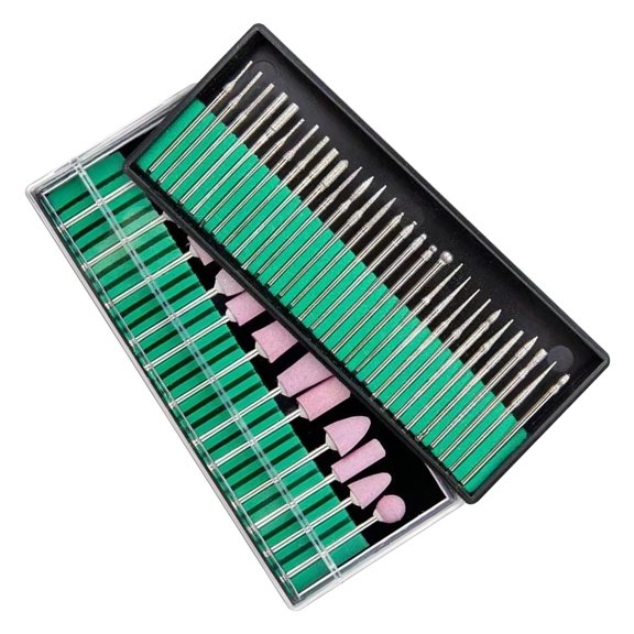 42Pcs Nail Drill Bits Set Quartz Stone Carbon Steel Multifunction Nail File Bits Set for Nail Grinding Polishing