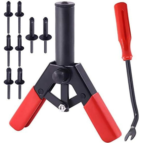 42Pcs Plastic Rivet Gun Set with 40Pcs 4Sizes Nylon Blind Rivets and 1Pcs Fastener Removal Tool, Hand Riveter Suitable for Automotive and More$$Vehicle Parts & Accessories