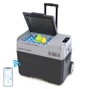 42Qt Car Freezer with APP Control and 6 off-Road Wheels, 12V,45W Cooler Freezer,Low Noice,