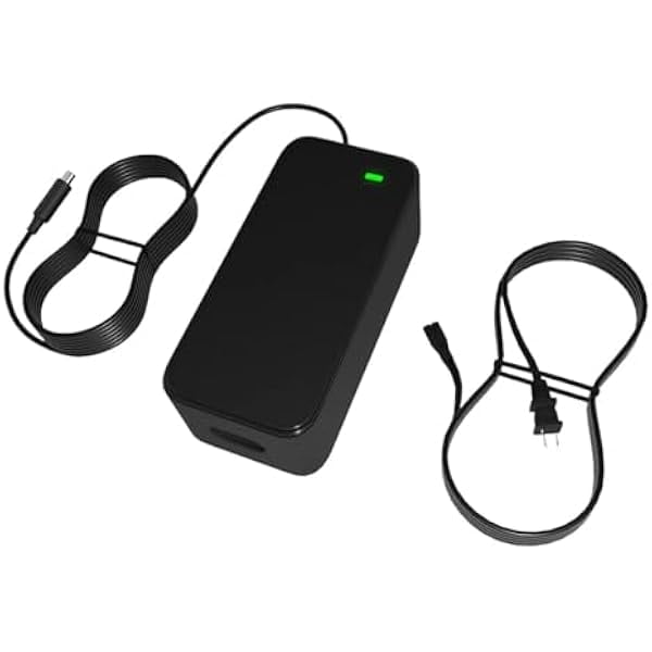 42V 1.7A Charger for Segway Ninebot Electric Scooters ES2, ES4, E22, F20A, F25, F30, F40, D18, D28, D40, F2, F2 Plus, F2 Pro, Air T15, E2 Pro & More – with 36V Li-ion Battery Replacement Power Cord