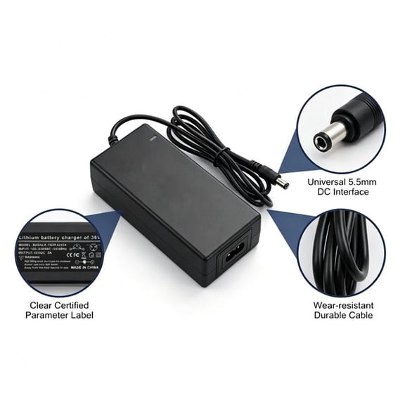 42V 2A Ebike Charger Power Supply For 36V Lithium Battery Electric Bicycle E-Bike