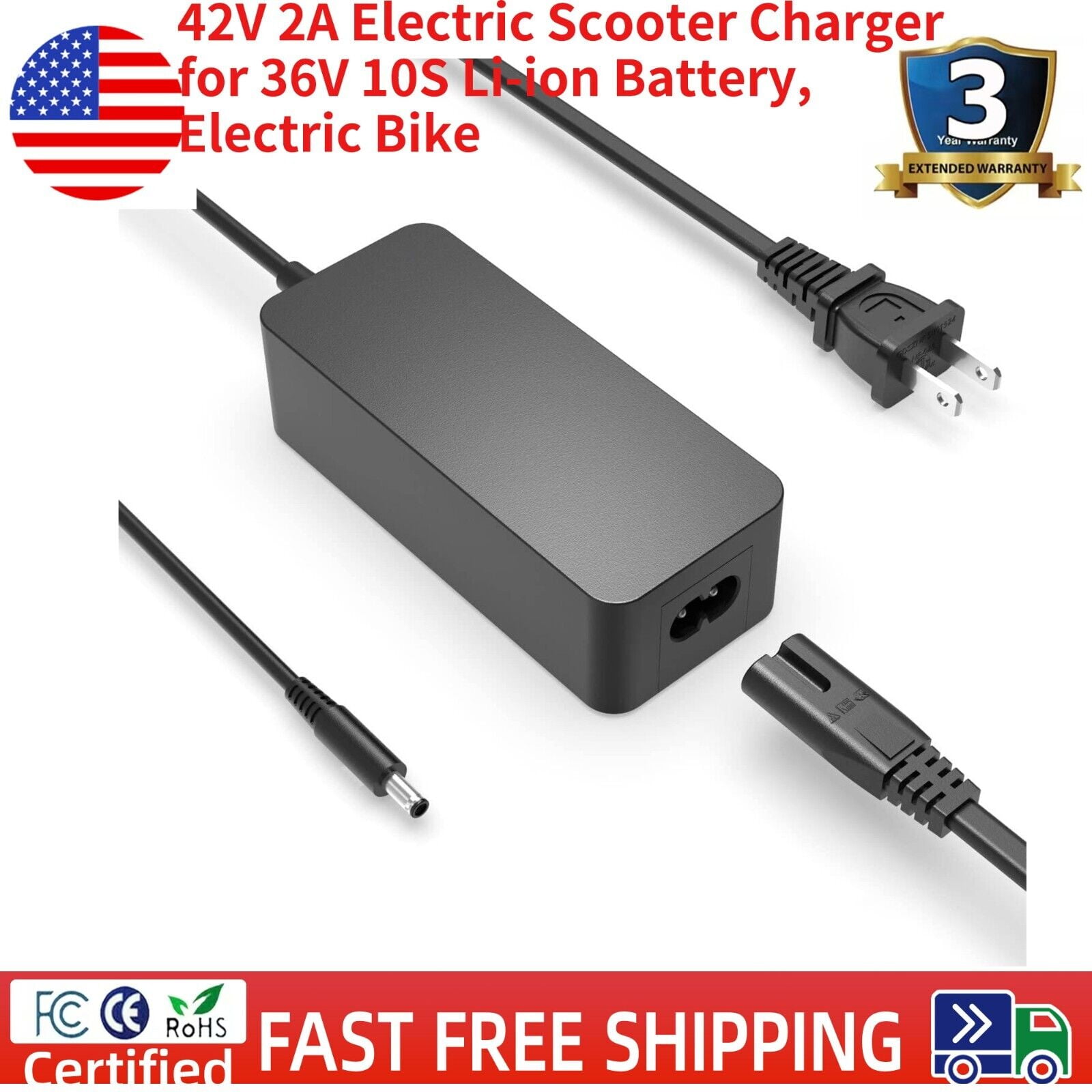 Eletric Scooter Charger Replacement,42V 2A Power Adapter Charger For X – UAE SCOOTERS