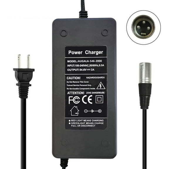 42V 2A Lithium Battery Charger for Swagtron T1 T3 T6, Self Balancing Scooter,Hoverboard