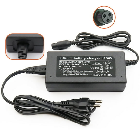 42V 2A Lithium Battery Charger for Swagtron T1 T3 T6, Self Balancing Scooter,Hoverboard