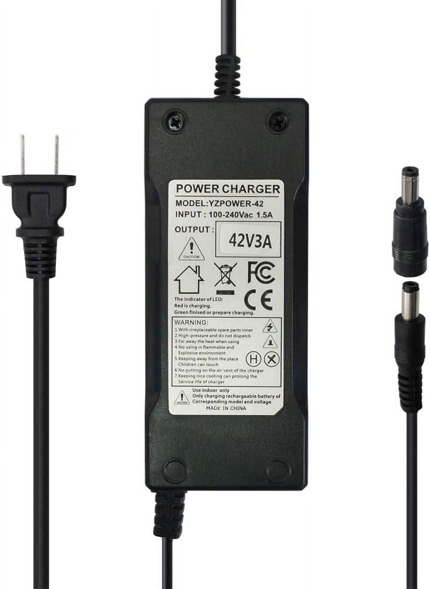 42V 3A Ladegerät Für 36V Lithium-Ionen Akku – Mit 5,5×2,5mm/2,1mm Stecker, Inkl. LED-Anzeige
