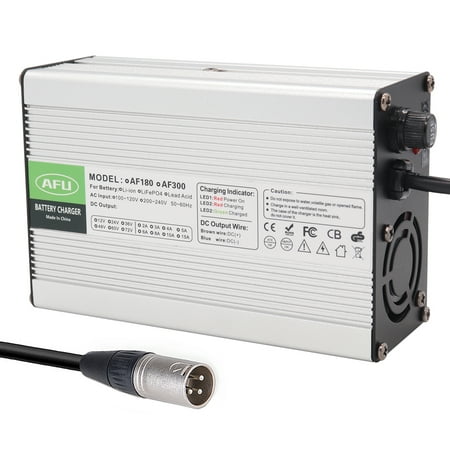 42V 6A Smart Lithium Ion Battery Charger For 37V 10S Li-ion Battery