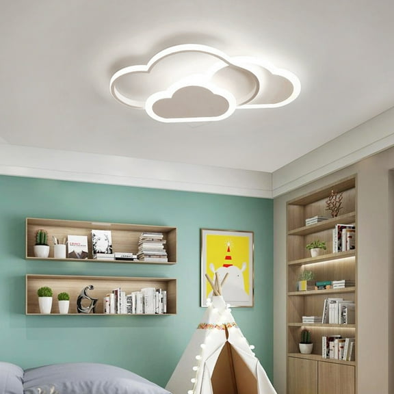 42W LED Ceiling Light, Acrylic, Dimmable, Cloud Shaped Ceiling Lamp for Bedroom