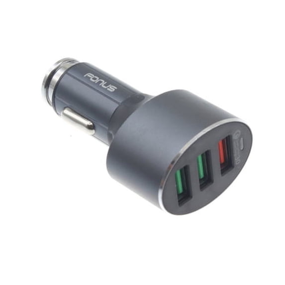 42W Quick Car Charger for Moto E (2020) - 3-Port USB Power Adapter DC Socket Fast Smart Detect Y3P Compatible With Motorola Moto E (2020)