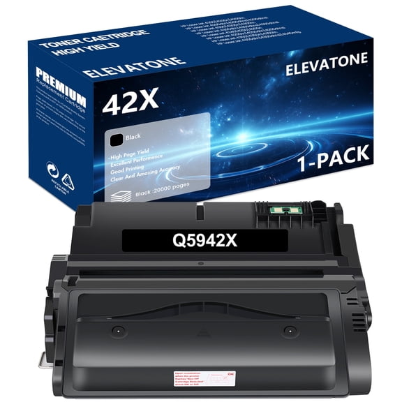 42X 42A Toner Cartridges Compatible for HP 42X Q5942X for LaserJet 4240n 4250 4250n 4250tn 4250dtn 4350 4350n 4350tn 4350dtn Series Printer(1-Pack Black)