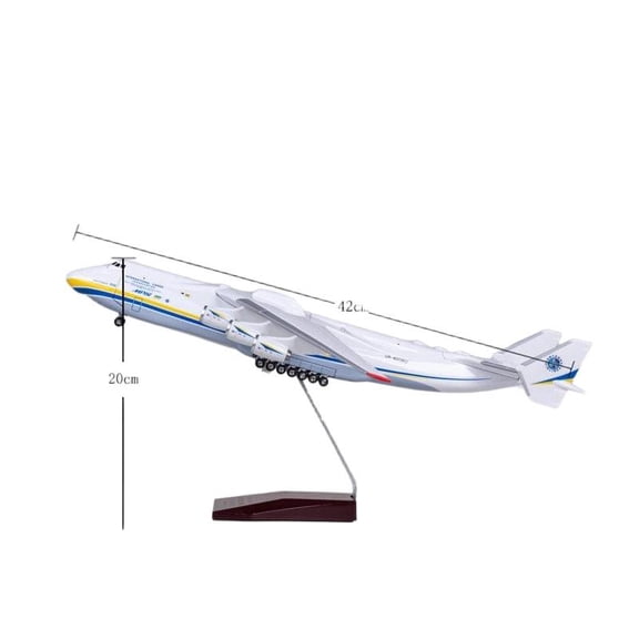 42cm AN225 Antonov transport aircraft model, Ukrainian original version/Russian "Blizzard" combination, aviation-themed wedding decoration, pilot's proposal decoration, aviation fan gift