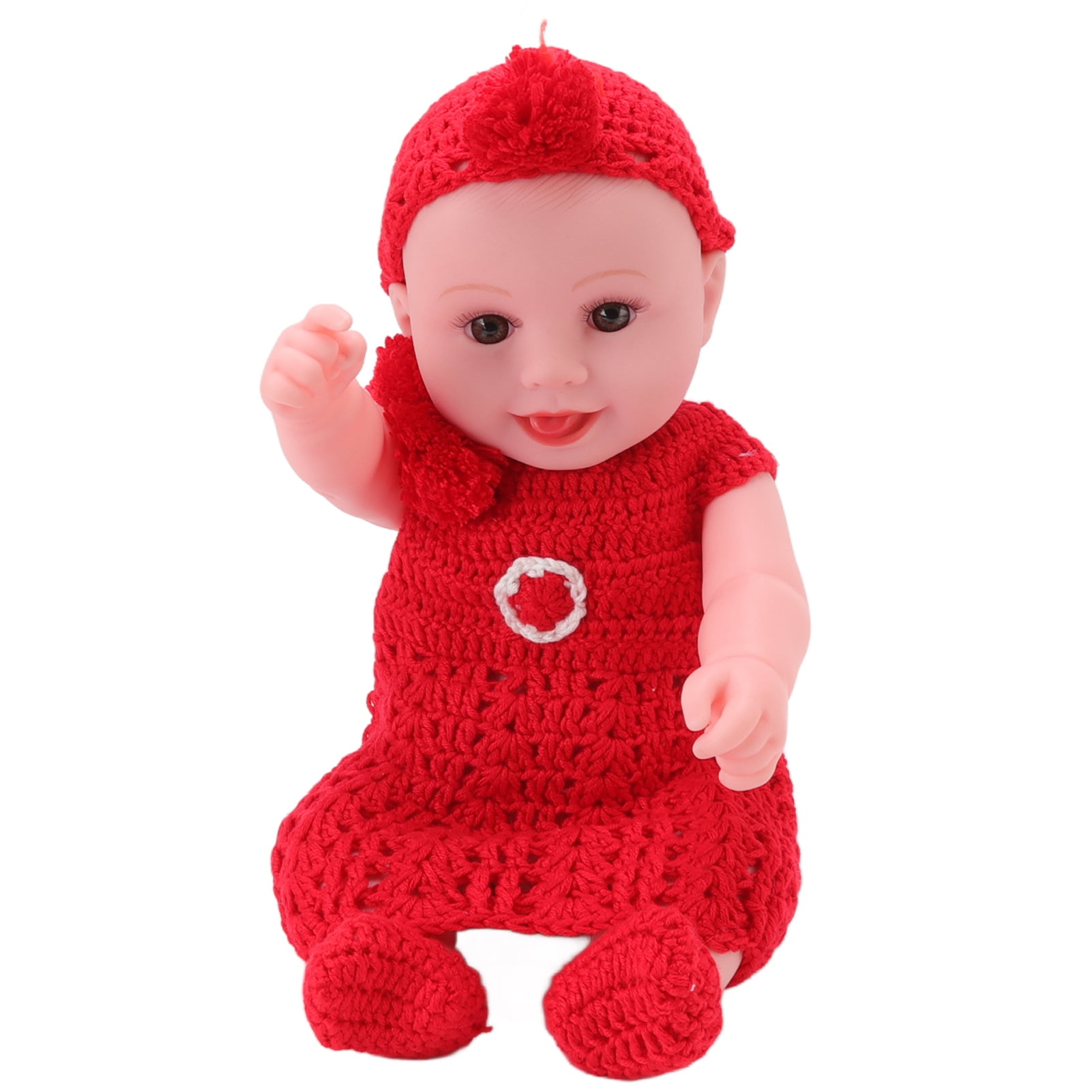 42cm Baby Dolls Full Body Red Sweater Lifelike Simulation Doll with
