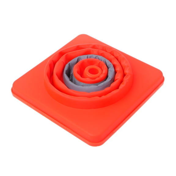 42cm Folding Road Safety Warning Sign Traffic Cone Orange Reflective Tape