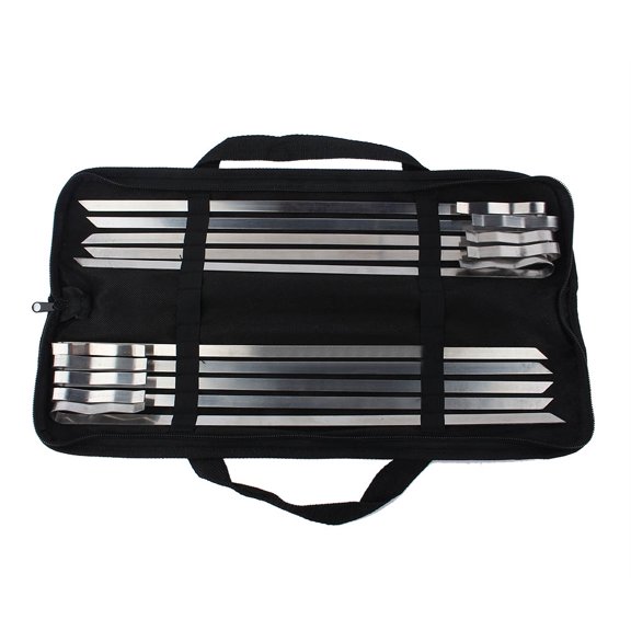 42cm Stainless Steel BBQ Grilling Fork Skewers - Perfect for Outdoor Barbecue and Camping