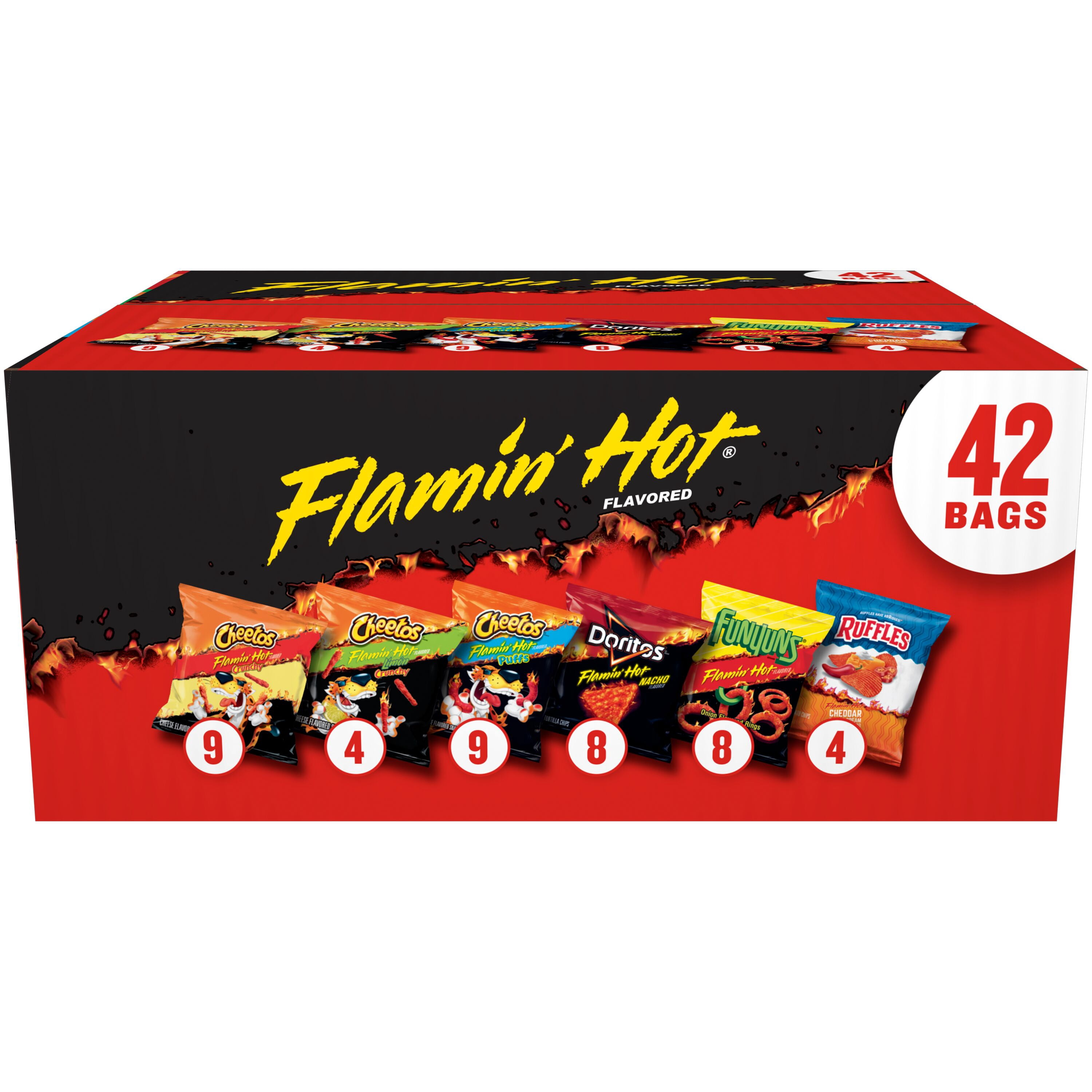 Frito-Lay, Snack Chips, Flamin Hot Variety Pack, 42 Bags - Walmart.com
