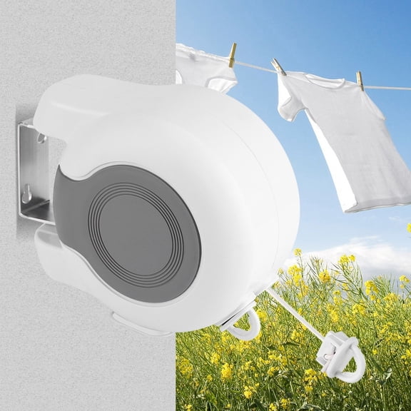 42ft Retractable Clothesline Indoor Outdoor Washing Landry Tool Double Line