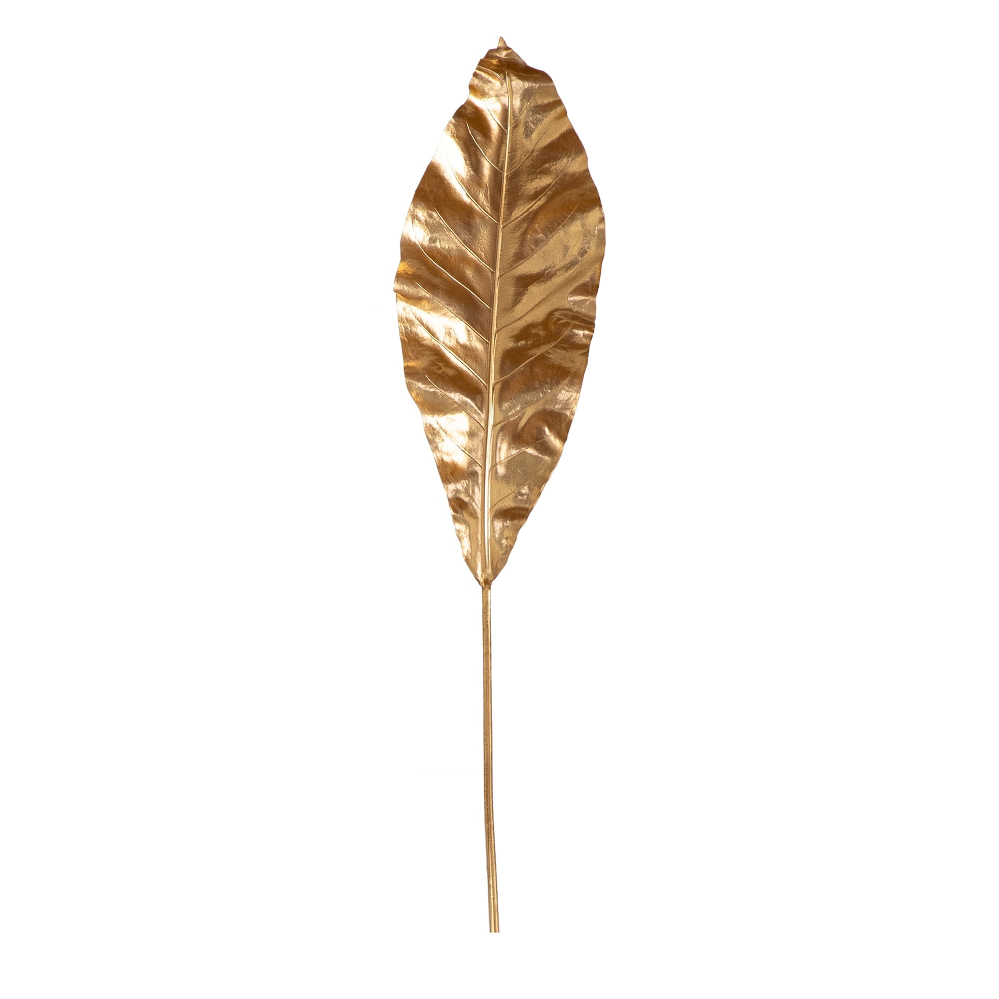 42-Inch Gold Artificial Palm Leaf Stems, Set of 3