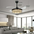 thumbnail image 1 of 42in Ceiling Fan Light LED 4 Retractable Blades Bluetooth Music Speaker 7-Color W/ Remote, 1 of 10