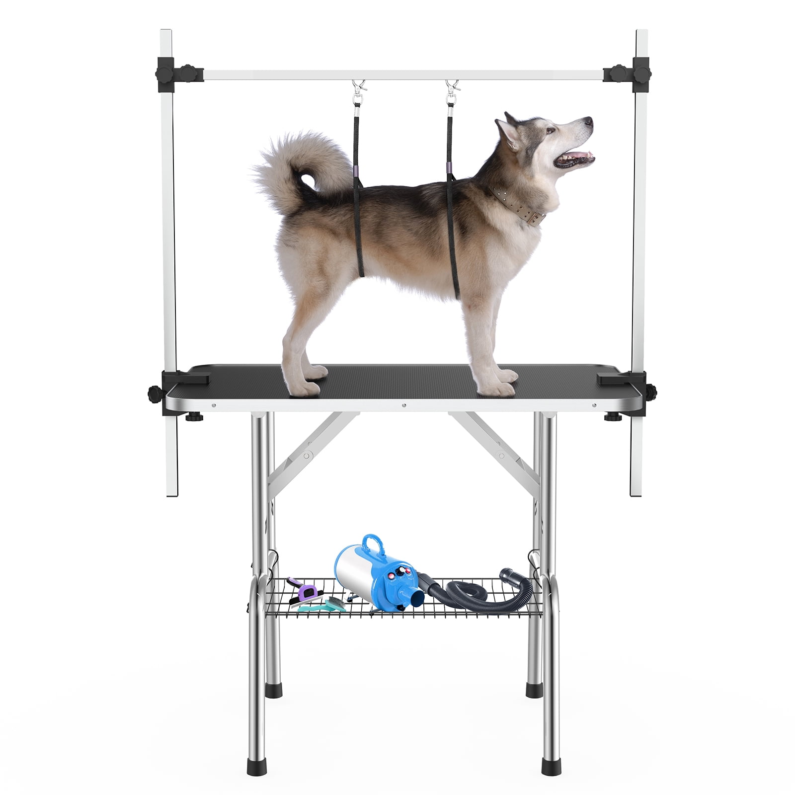 42in. Foldable Dog Grooming Table with Adjustable Height Arm for Home ...
