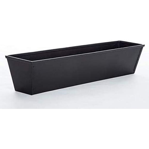 42in. Galvanized Tapered Window Box - Powder Coated Black