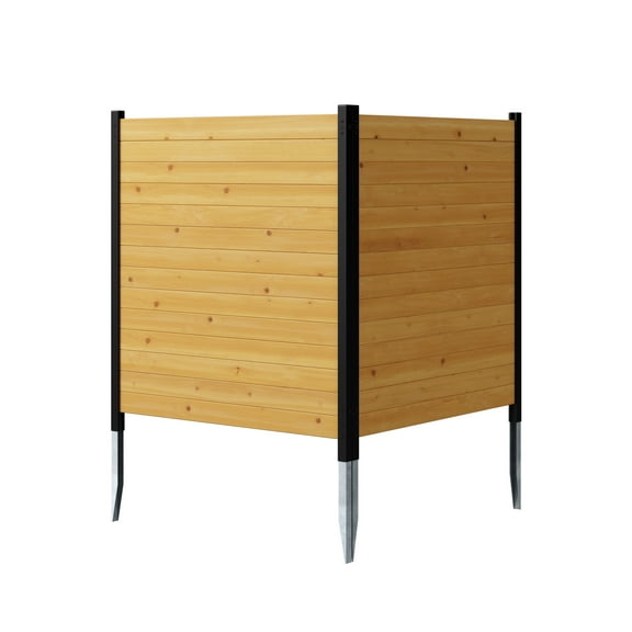 42in H x 38in W (2 Panels) No Dig Enclo Richmond Cedar Wood Privacy Screen, Ideal Outdoor Privacy Wall, Pool Equipment Enclosure, Trash Can Enclosures, Air Conditioner Fence, EC18008