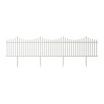 42in H x 92in W (2 Panels) No Dig Zippity Manchester Fence Kit, White Vinyl Picket Fence Panels, Perfect Durable Temporary Outdoor Fence for Backyard, Patio, or Garden, ZP19018