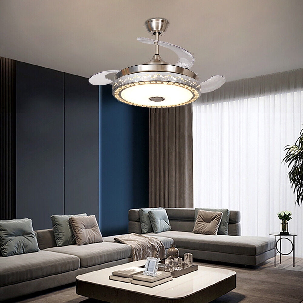 Buy NUTCRUST Retractable Ceiling Fan With Light And Bluetooth Speaker