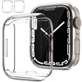 thumbnail image 1 of [2 Pack] 42mm Case for Apple Watch Series 11 Series 10 Screen Protector, Overall Protective Case TPU HD Ultra-Thin Cover for iWatch, Transparent, 1 of 8