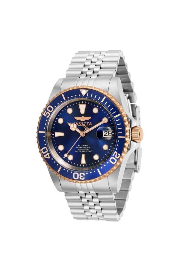 42mm Mens  Pro Diver Automatic 3 Hand Dial Watch for Men, Dark Blue