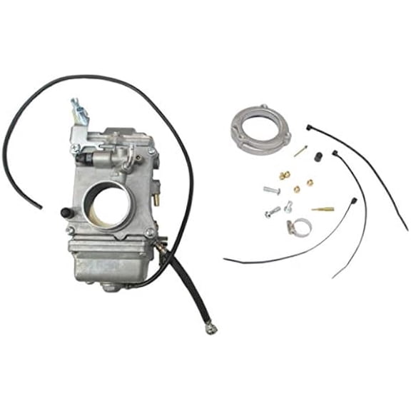 42mm Pumper Motorcycle Carburetor with Accelerator Pump Compatible with Harley Evo & Twin Cam Engines, Smooth Throttle Response for Street Riding & Custom Builds