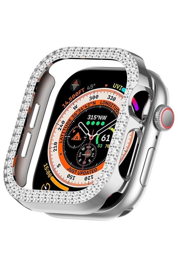 42mm Smartwatch Bezel Cover - PC Hollow Design, Sparkling Rhinestones, Scratch-Resistant, Enhances Style for Daily Wear