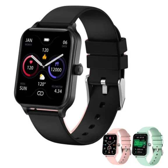 42mm Touchscreen Smart Watch for Men & Women, Fitness Tracker with Heart Rate Monitor, Sleep Tracking, Step Counter, Bluetooth, IP67 Waterproof, Compatible with Android & iOS-Green