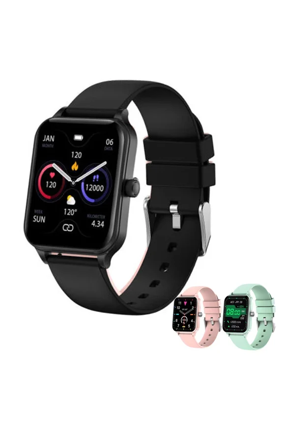 42mm Touchscreen Smart Watch for Men & Women, Fitness Tracker with Heart Rate Monitor, Sleep Tracking, Step Counter, Bluetooth, IP67 Waterproof, Compatible with Android & iOS-Green