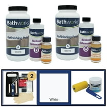 42oz Bathworks® Bathtub & Tile Resin Paint Refinishing Kit Combo: One Premium Kit & One Premium Kit with Non-Slip Additive (White)