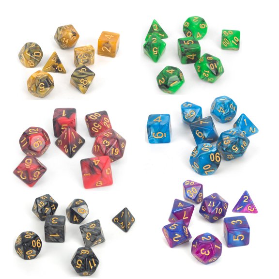 42pack Dice Metal Dice for Table Games Halloween Toys Dice Set