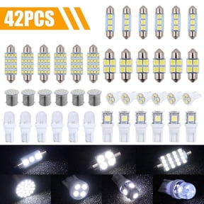 42pc LED Interior Light Kit 6000K Xenon White Bulbs for Car Dome Map License Plate Trunk Lights Honda Toyota