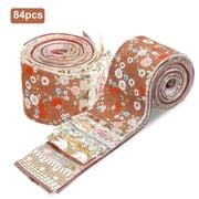 84pcs 20 x 2.6'' Jelly Roll Fabric Strips, EEEkit Cotton Square Fabric Patchwork Bundle for DIY Sewing Crafting