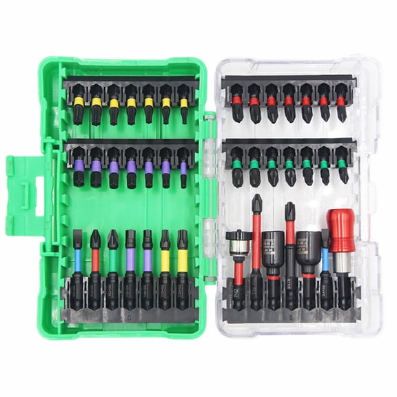 42pcs 25mm Magnetic Hex Screwdriver Bits PH2 H6 T10-T30, Specialty Bits for Professional Use in Precision Drilling