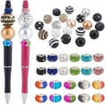 thumbnail image 1 of 42pcs Large Hole Beads for Pen Rhinestone Beads Crystal Spacer Beads Colorful Loose Beads Hole: 3~5mm, 1 of 4