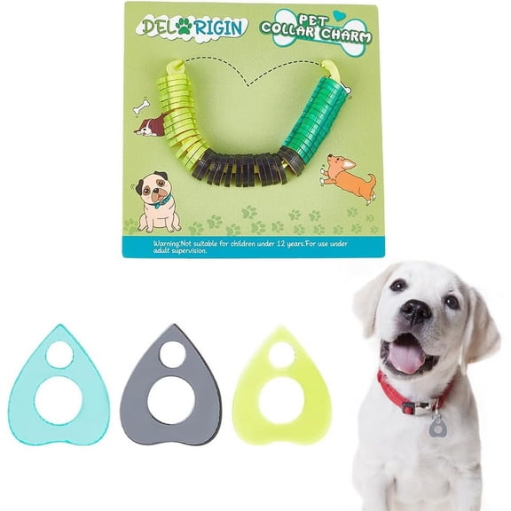 42pcs Pet ID Tag Charms 3 Colors Transparent Teardrop Pet Collar Tags Acrylic Blank Dog Tags with Hole Lightweight Name Tags for Puppy Cat Rabbit Home Decoration DIY Crafts Colorful DIY