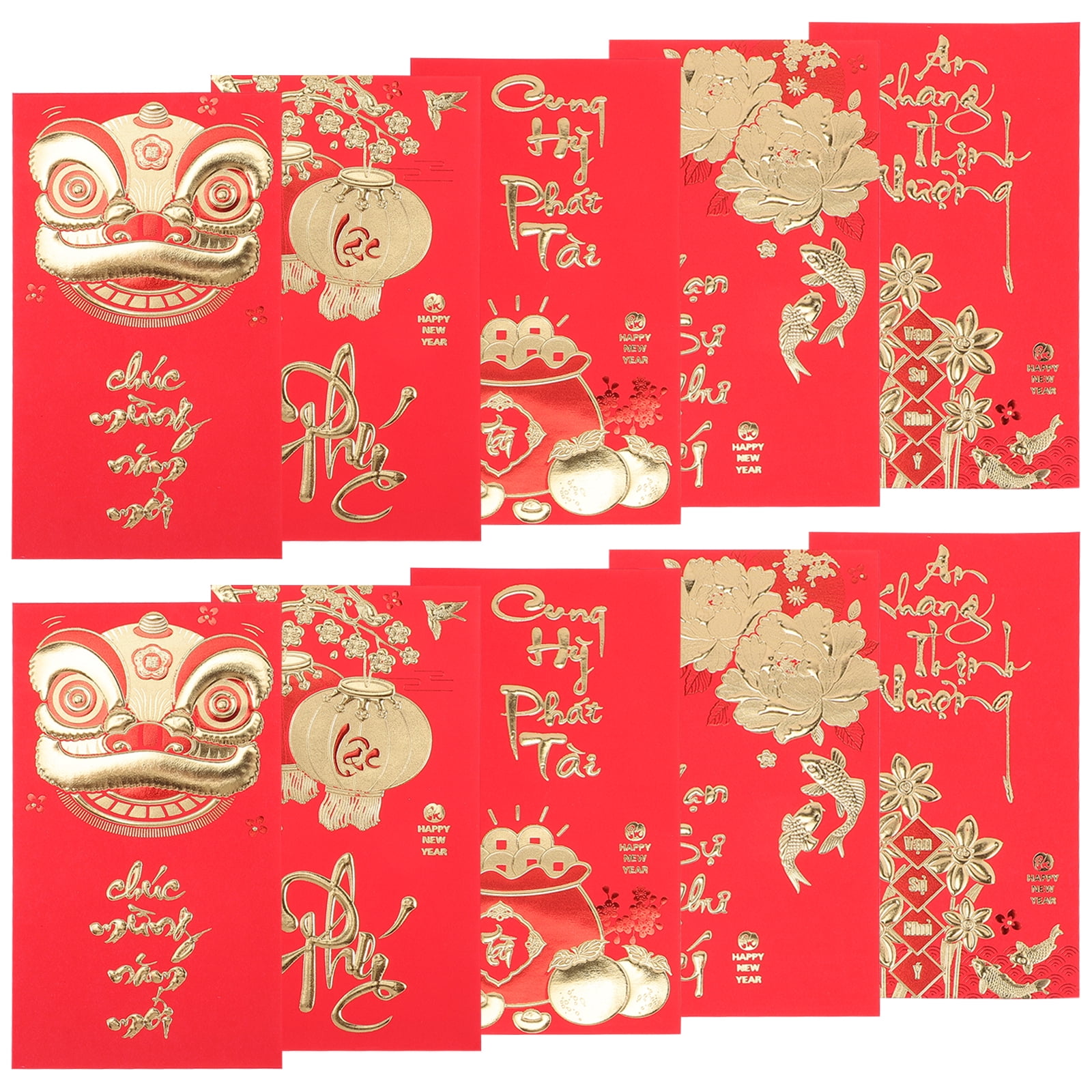 42pcs Red Envelopes Chinese Money Envelopes 2023 Rabbit New Year Party