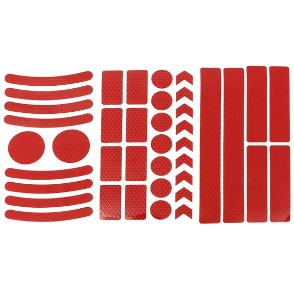 42pcs Red Reflective Stickers Safety Warning Strip Tape for Car Trucks Bicycles