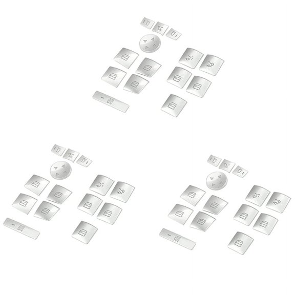 42x Inner Door Armrest Window Switch Button Trim Cover Sticker for ML C E G Class W204 W212 W246 W166