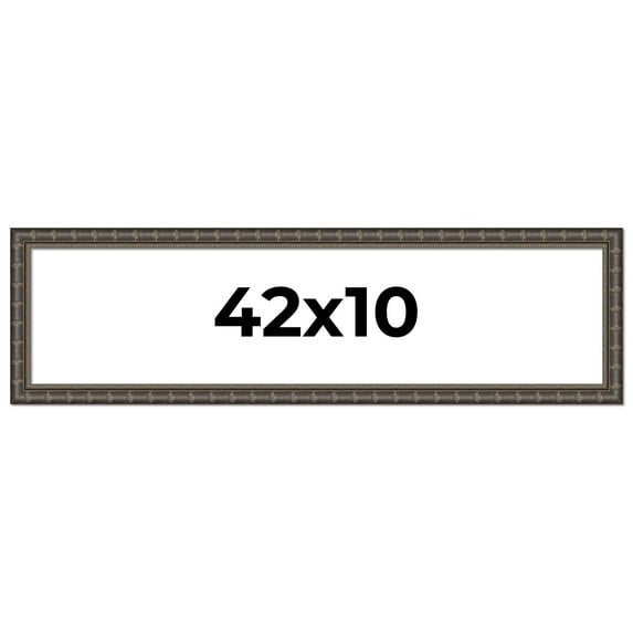 42x10 Frame Black Bamboo Solid Wood Picture Frame Width 1.5 Inches | Interior Frame Depth 0.5